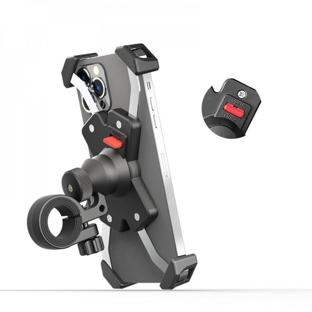 Bike Phone Holder & Motorcycle Phone Mount - Universal Handlebar Cell Phone Clamp for Smartphones | Perfect for Cycling, Scooter Rides & Outdoor Adventures