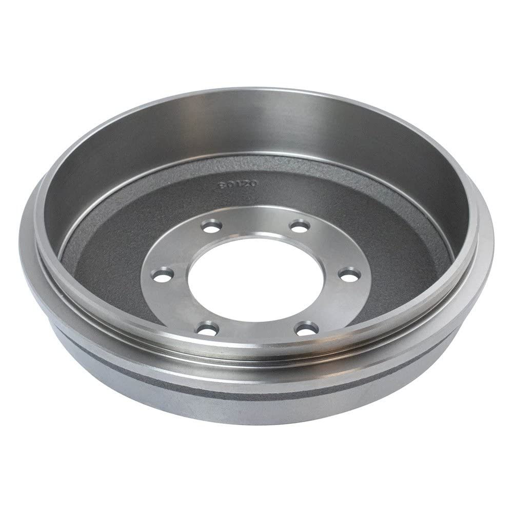 TRQ Rear Brake Drum Pair Set - Compatible with 2004-2012 GMC Canyon, Chevy Colorado, 2006 Isuzu i-280, 2007-2008 i-290, 2006 i-350, 2007-2008 i-370 - Durable Replacement for Smooth Braking Performance - Perfect for Off-Roading, Towing & Daily Driving