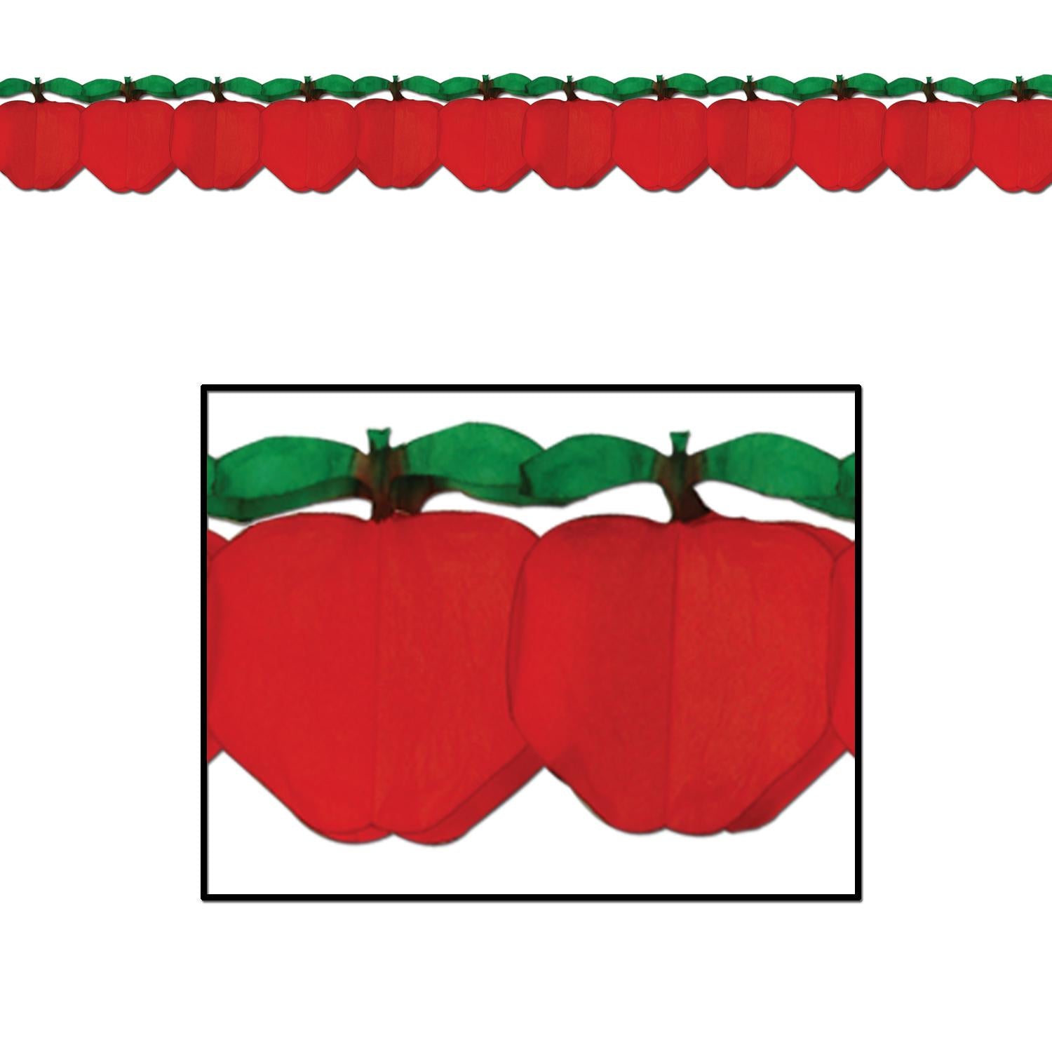 12 Pack Beistle Apple Party Garland - Colorful Apple Decorations for Fall Parties, Thanksgiving, Halloween & Home Decor - Perfect for Classroom, Office & Seasonal Celebrations