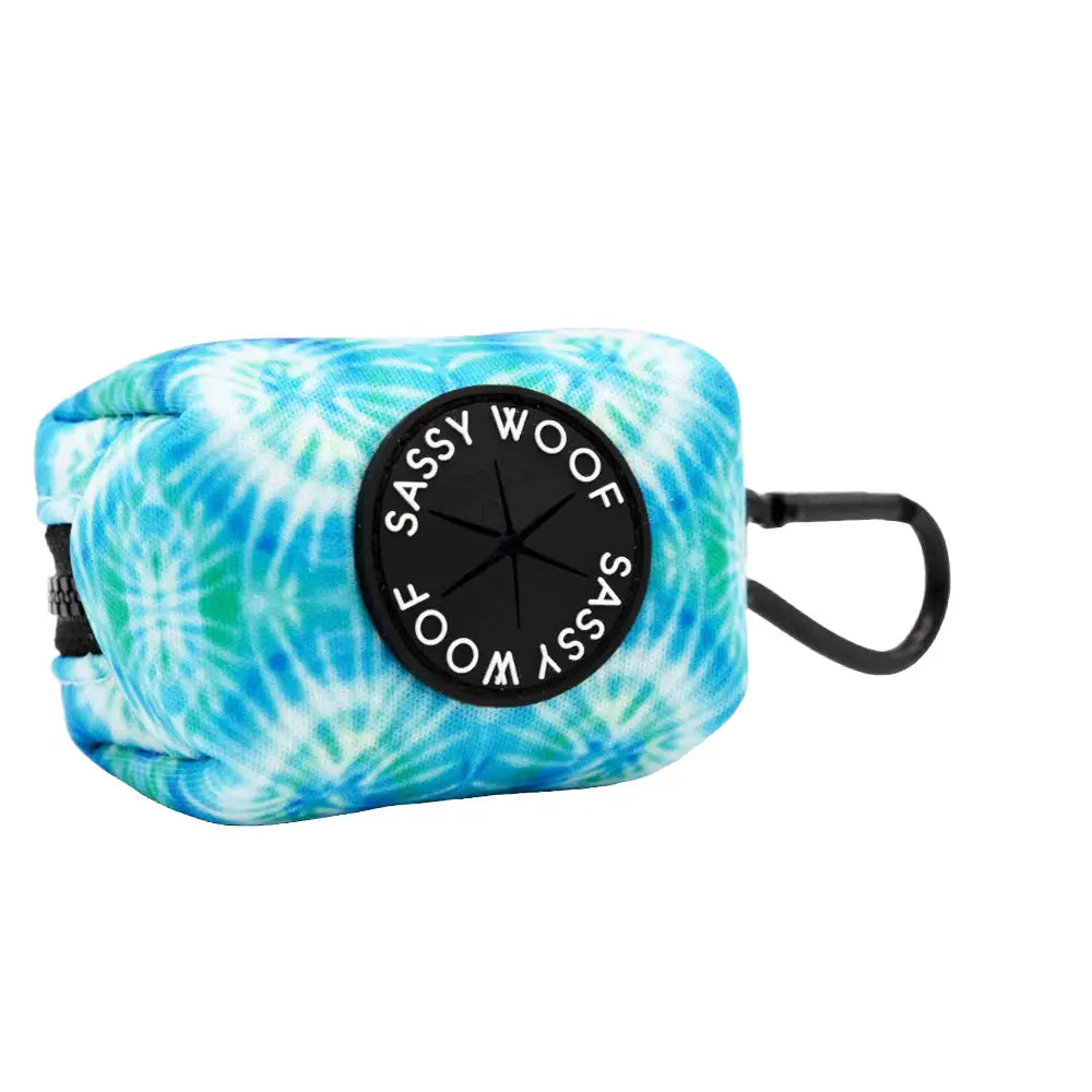 Dog Waste Bag Holder - Groovy Tropical Tides Design | Portable Poop Bag Dispenser for Dogs | Perfect for Walking, Hiking & Outdoor Adventures