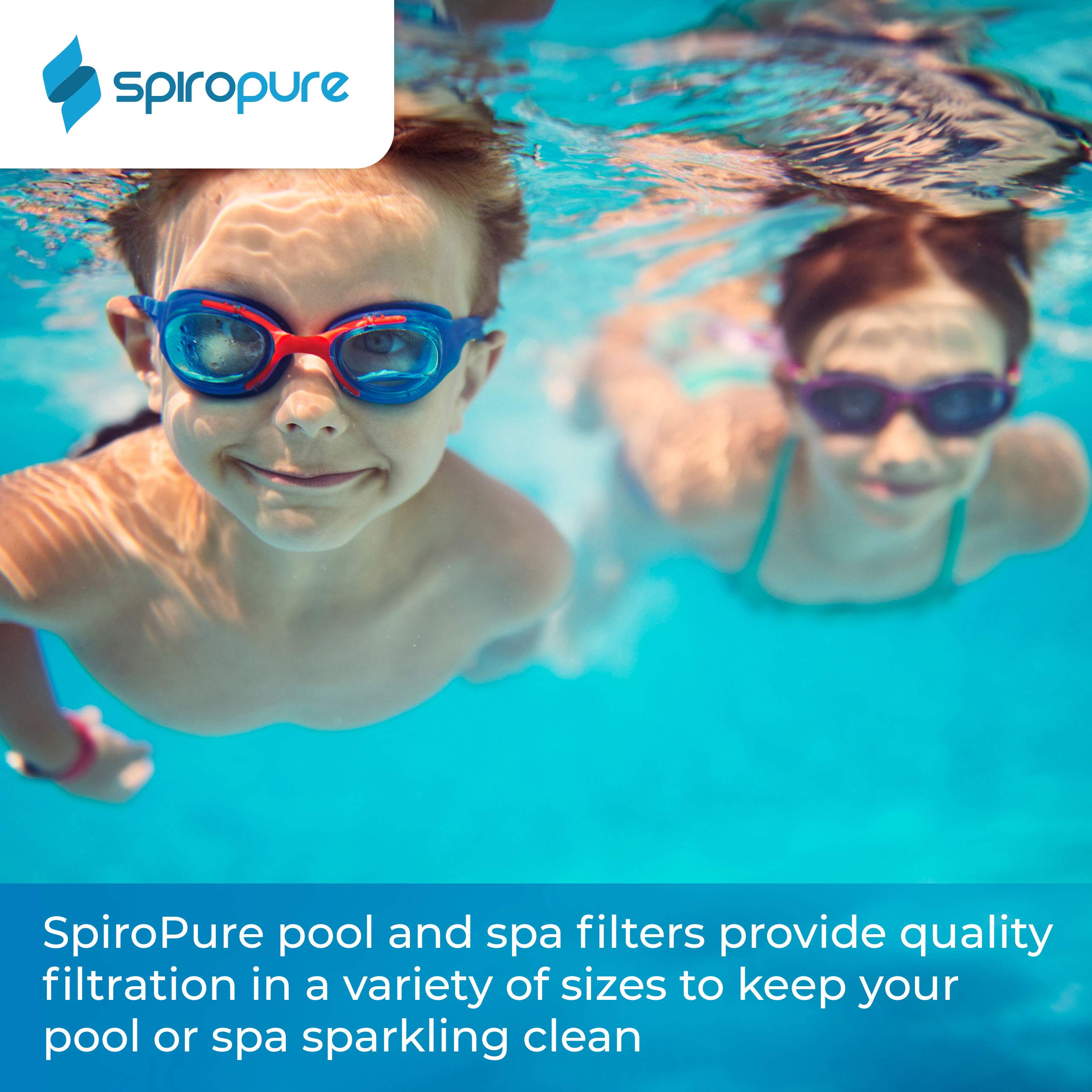 SpiroPure Replacement Spa Filter Cartridge for Pleatco PA81, Unicel C-7483, Hayward C3030 C580E - Compatible with Hot Tubs & Swimming Pools (4-Pack) - Perfect for Backyard Relaxation and Pool Maintenance