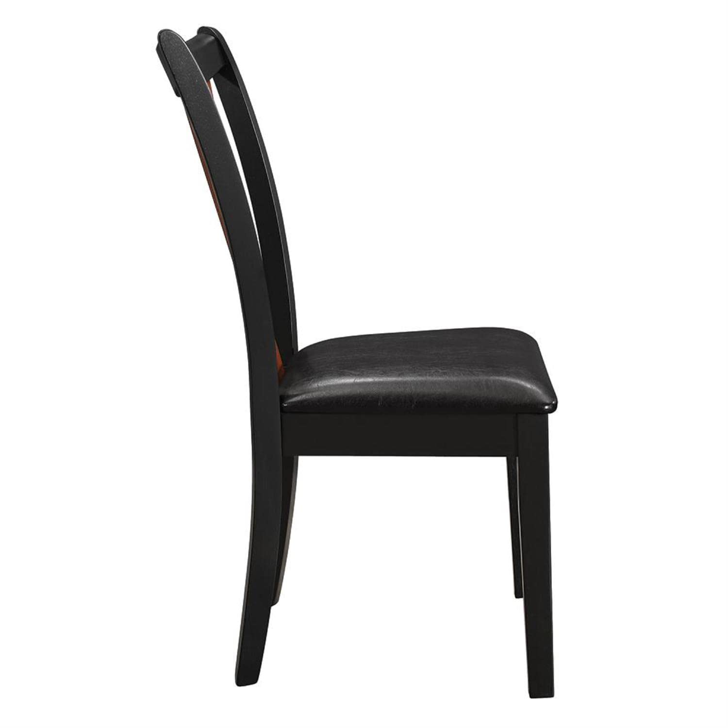 Coaster Home Furnishings Boyer Upholstered Side Chairs Set of 2 - Amber & Black Accent Chairs for Dining Room, Living Room or Bedroom