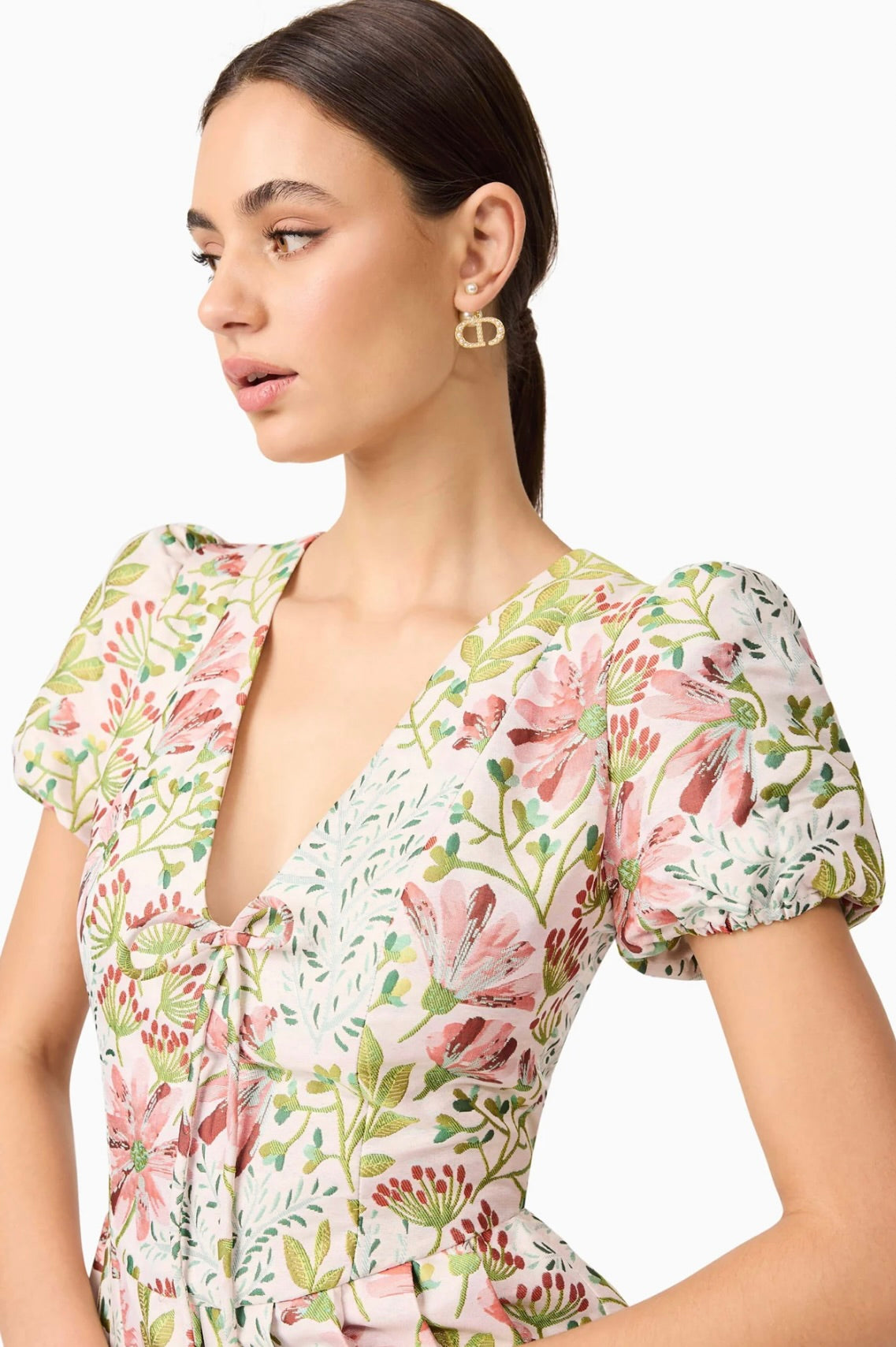 Floral Puff Sleeve Mini Dress for Women - Elegant Summer Party Cocktail Dress | Perfect for Weddings, Dates & Special Occasions