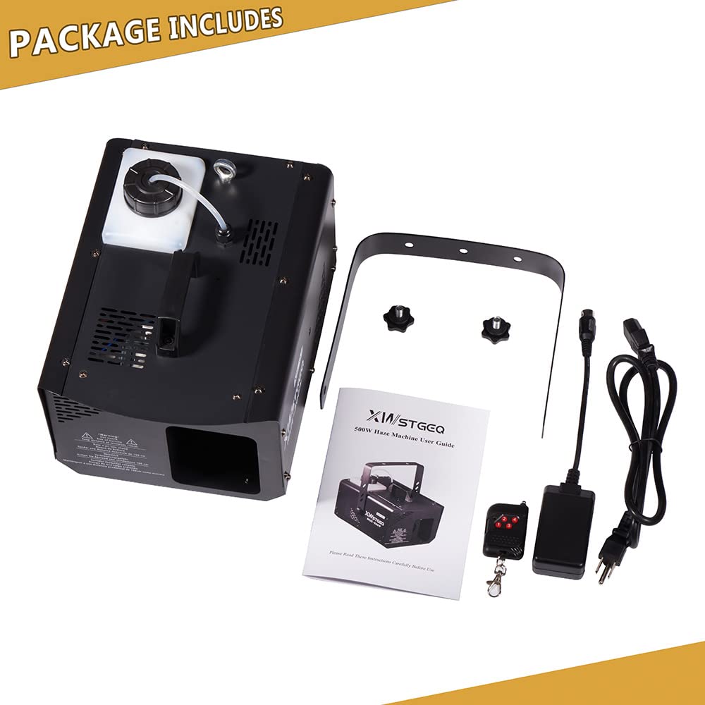 500W Haze Machine with Continuous Fog Output - Manual, Wireless Remote & DMX Control for Stage, DJ, Halloween, Club, Christmas & Wedding Light Shows | Perfect for Parties, Concerts & Events