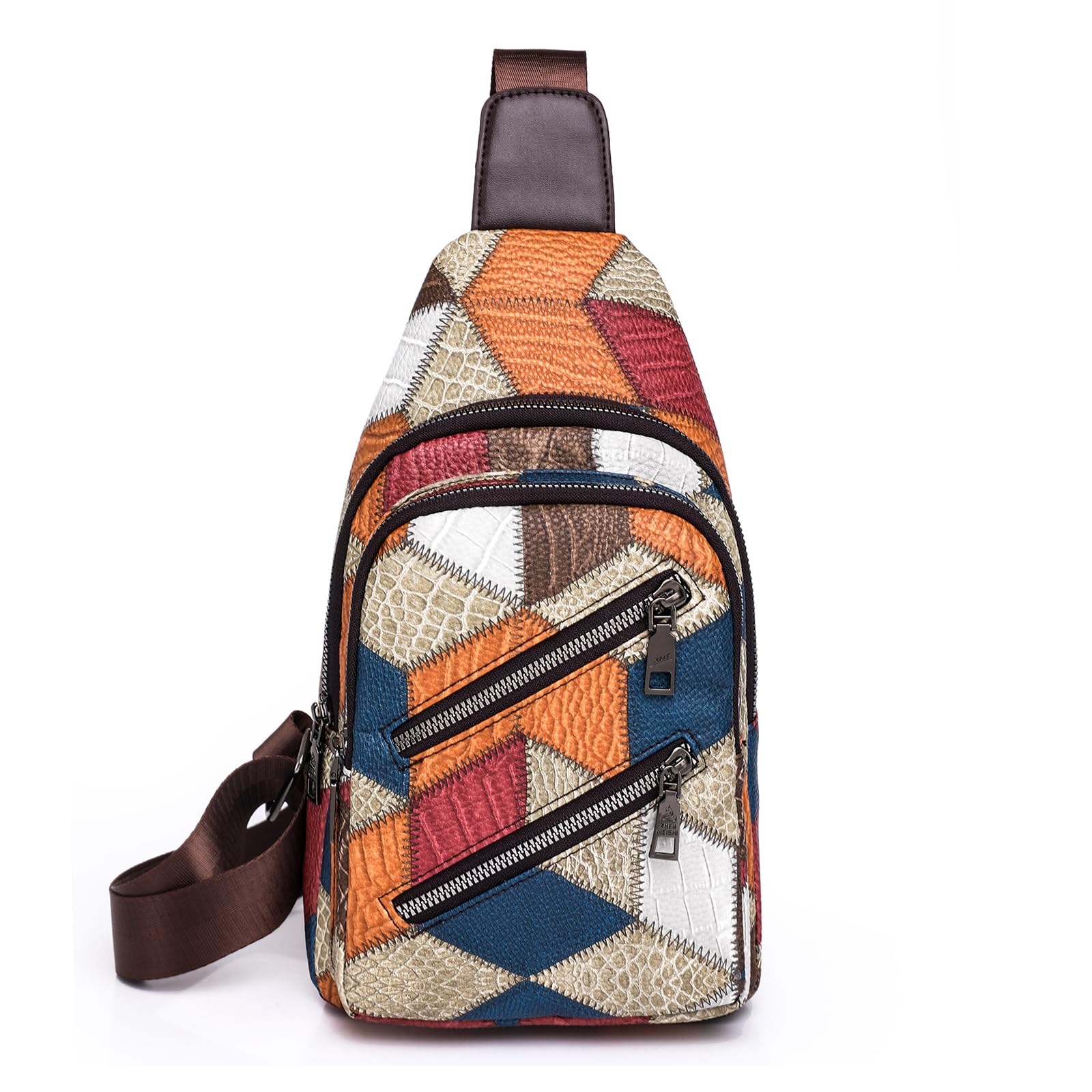BIMMI Small Premium Oxford Crossbody Bag - Stylish & Functional Single Shoulder Bag with Chest Bag Features for Women | Perfect for Travel, Shopping & Everyday Use