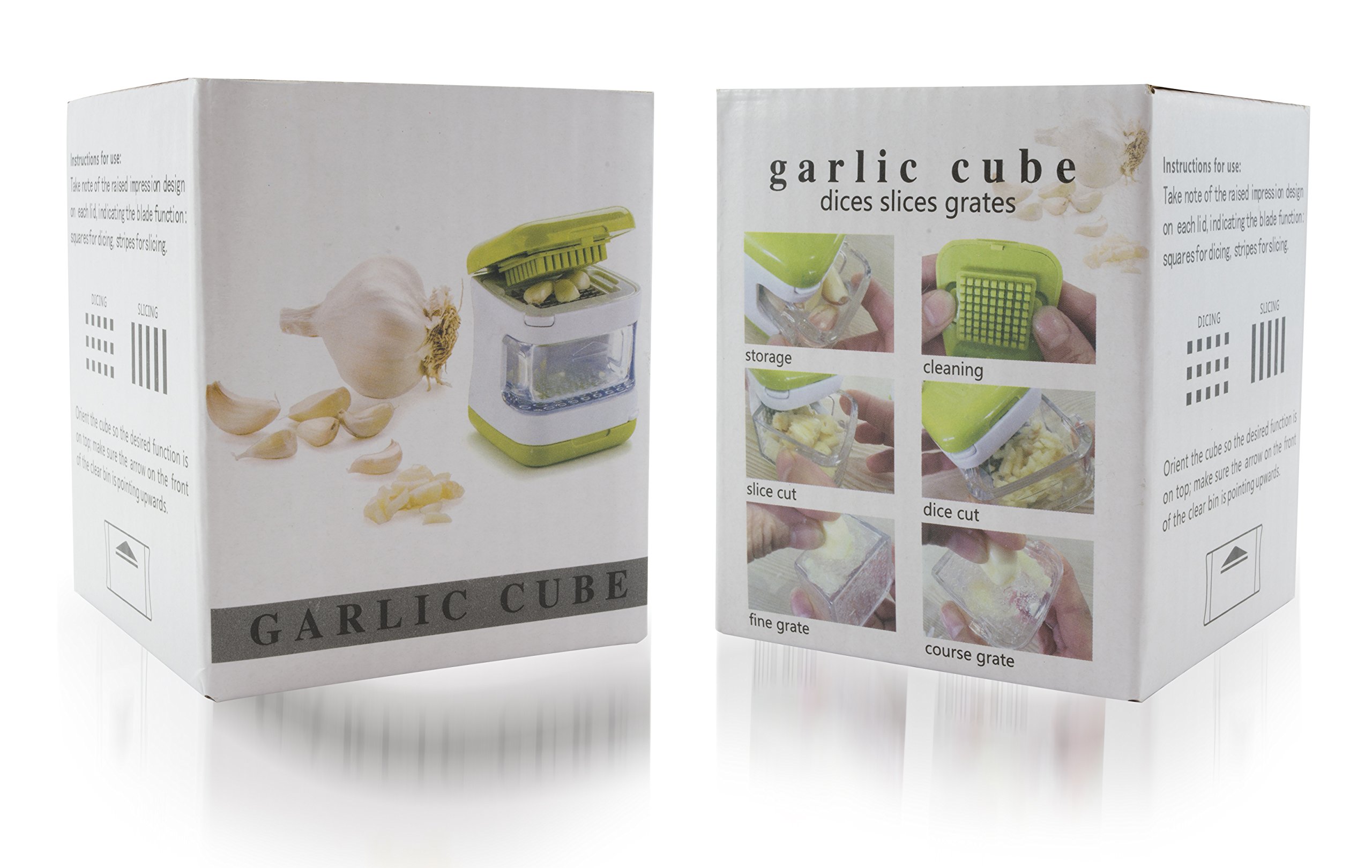 Premium Mini Garlic Press - Stainless Steel Garlic Crusher & Mincer with Ergonomic Handle - Perfect for Cooking, Baking & Meal Prep - Green