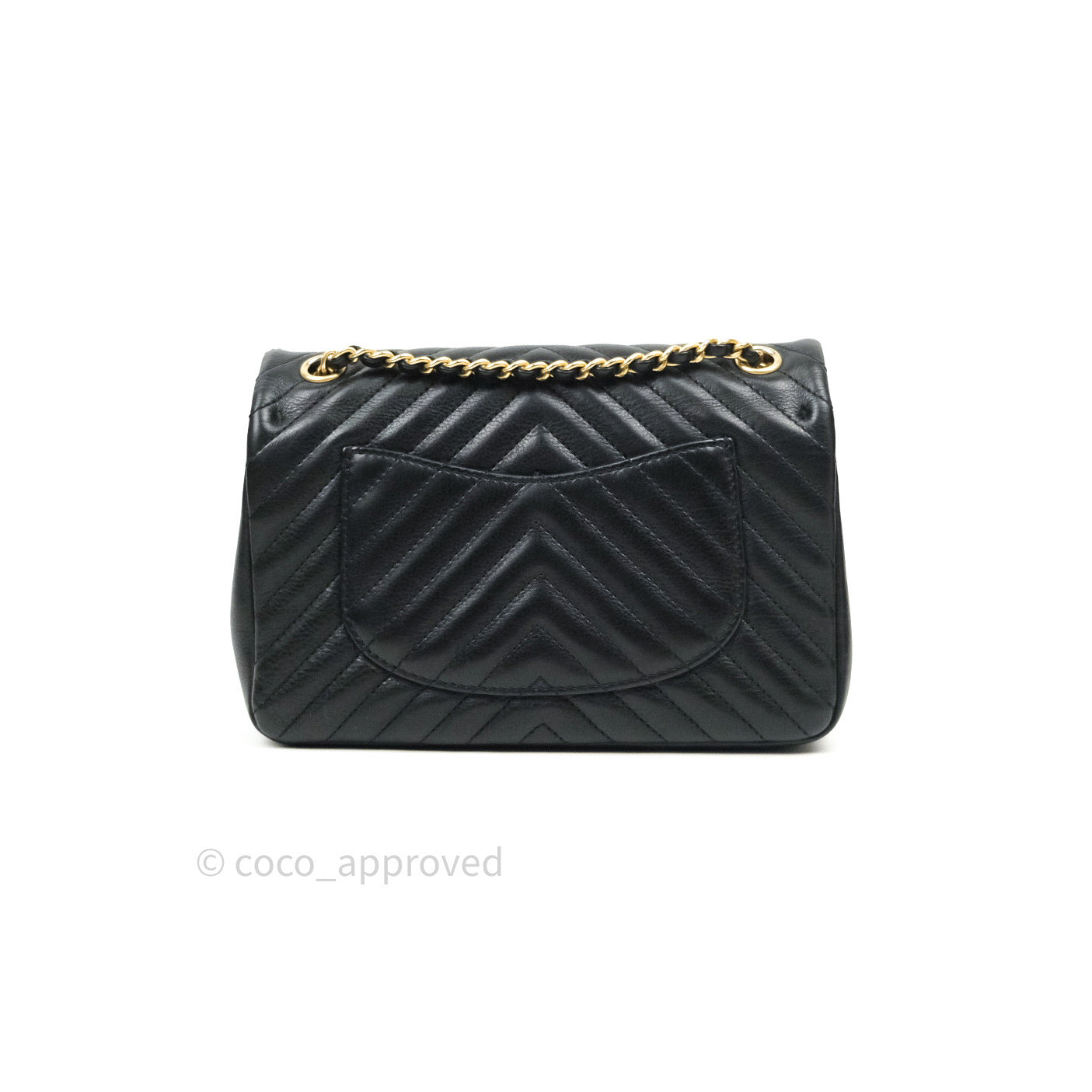 Chanel Chevron Rock The Corner Mini Bag Black Calfskin Leather with Gold Hardware 18A Collection - Perfect for Evening Events, Parties, and Luxury Fashion Accessories