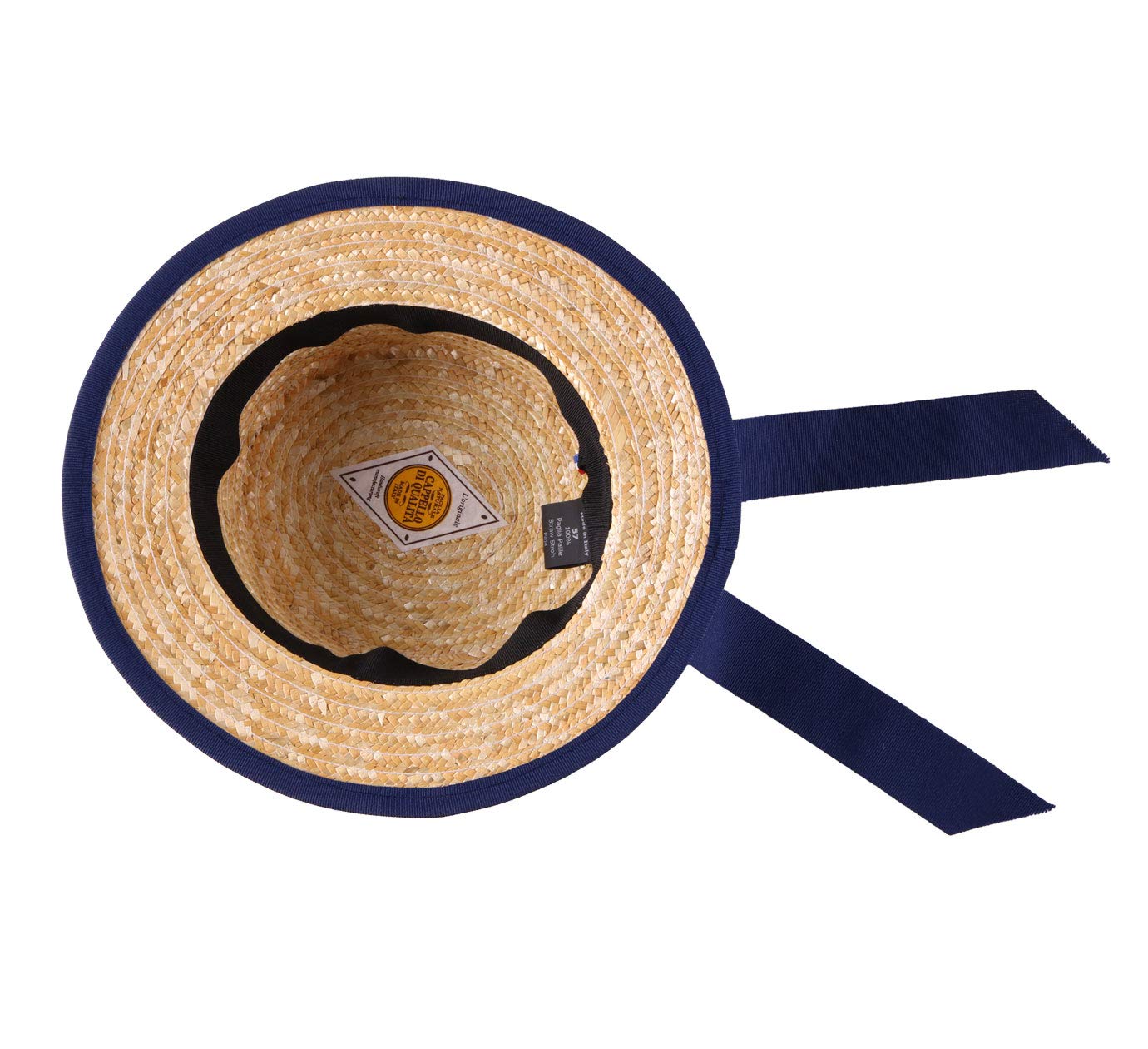 Gondolier Boater Hat - Classic Straw Hat for Men & Women - Perfect for Venetian Costumes, Summer Weddings, and Outdoor Events