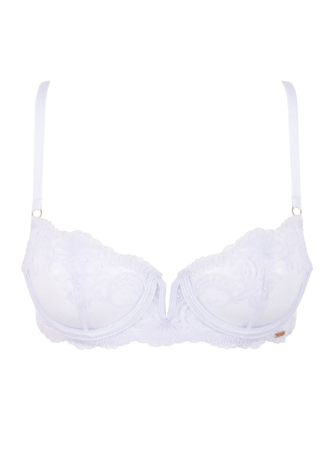 Marseille Women's Comfortable Wireless Bra - Soft Lace Bralette for Everyday Wear (White) | Perfect for Yoga, Lounge & Sleep