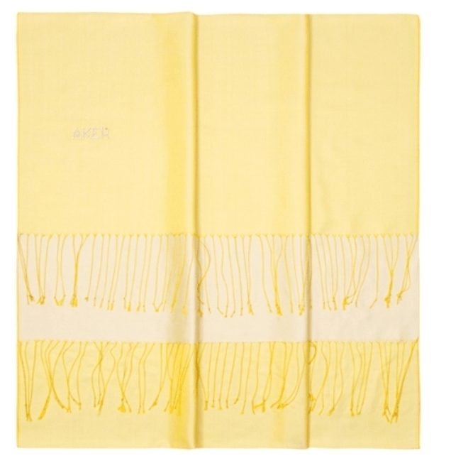 Aker Bi-Color Women's Silk Shawl Scarf - Banana Mania | Elegant Fashion Accessory for Parties, Weddings & Evening Events