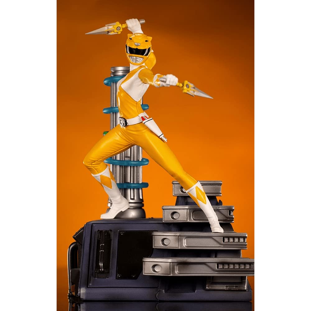 Iron Studios Mighty Morphin Power Rangers Yellow Ranger BDS Art Scale 1/10 Statue - Collectible Action Figure for Fans & Display - Perfect for Home Decor, Office Display, and Power Rangers Collections