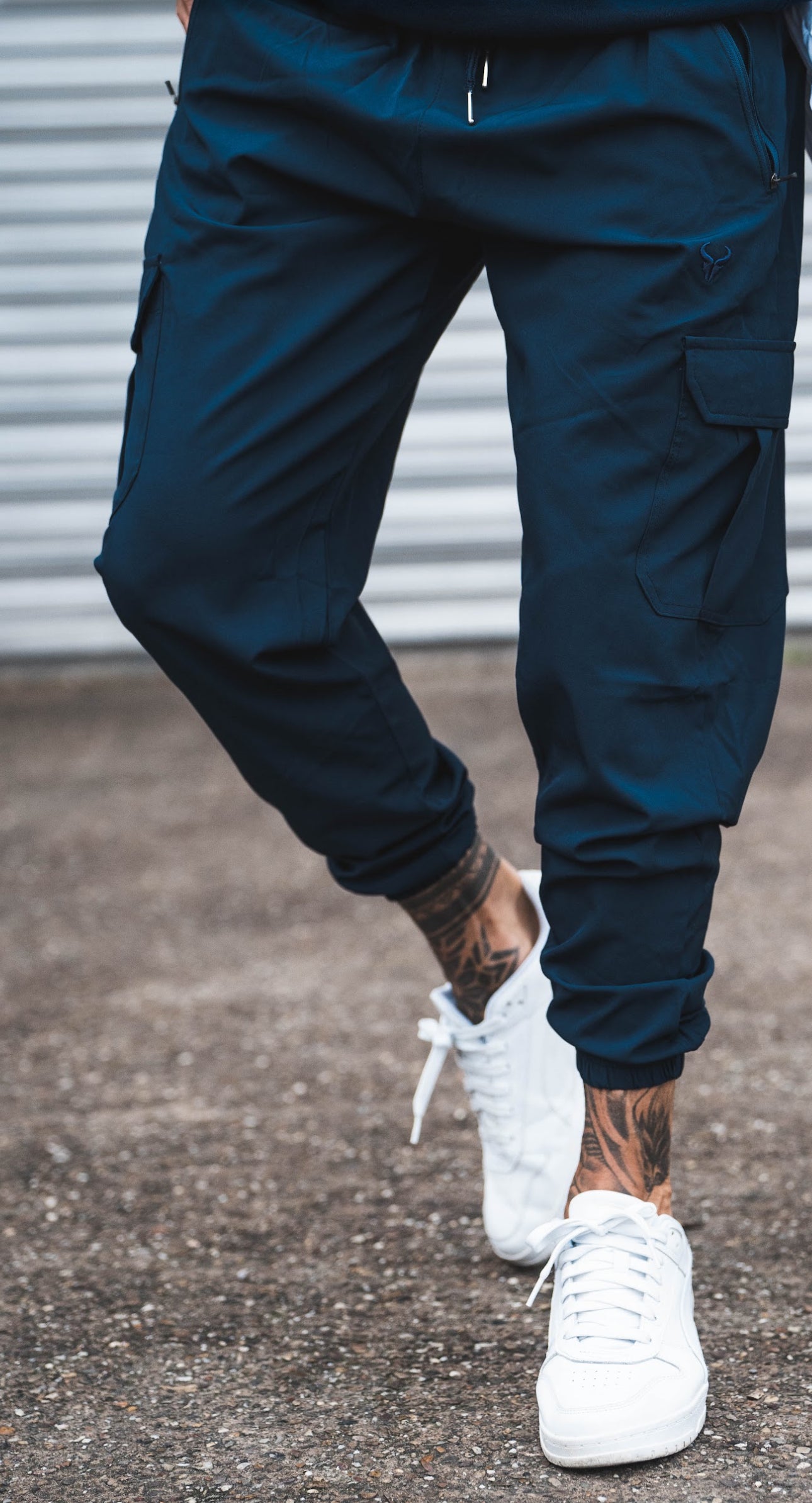 Cerus Navy Core Cargo Jogger Pants for Men - Comfortable Stretch Workout & Travel Joggers with Multiple Pockets - Perfect for Gym, Running, Hiking and Casual Wear