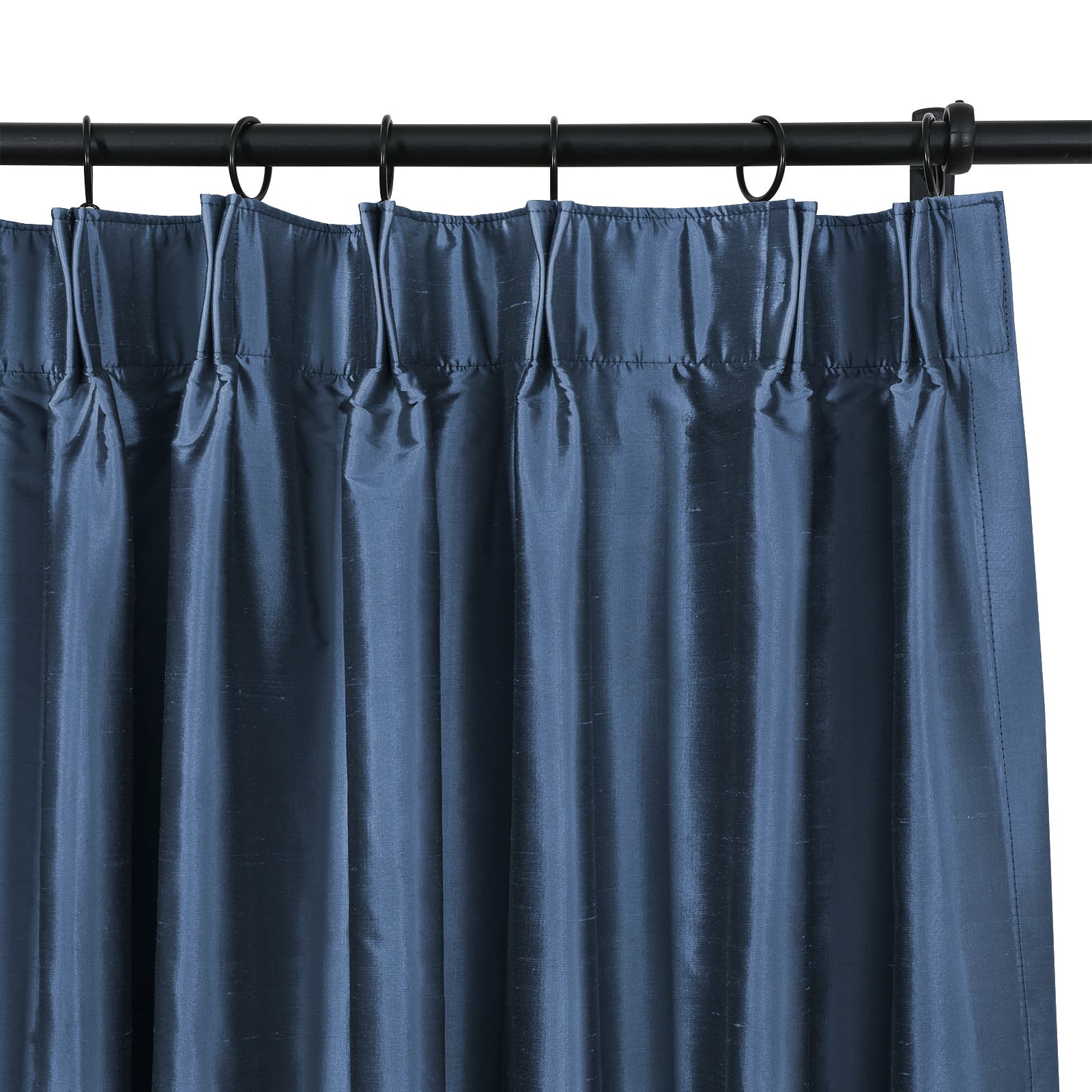 Selman Dupioni Silk Drapery Pleated Curtains - Elegant Window Treatments for Living Room & Bedroom