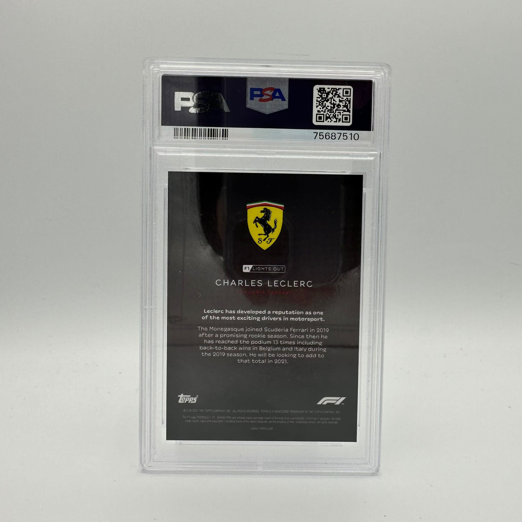 2009-10 Charles Leclerc PSA 8 Graded Red Parallel Racing Card - Perfect for F1 Collectors, Sports Memorabilia Display, and Investment Portfolio