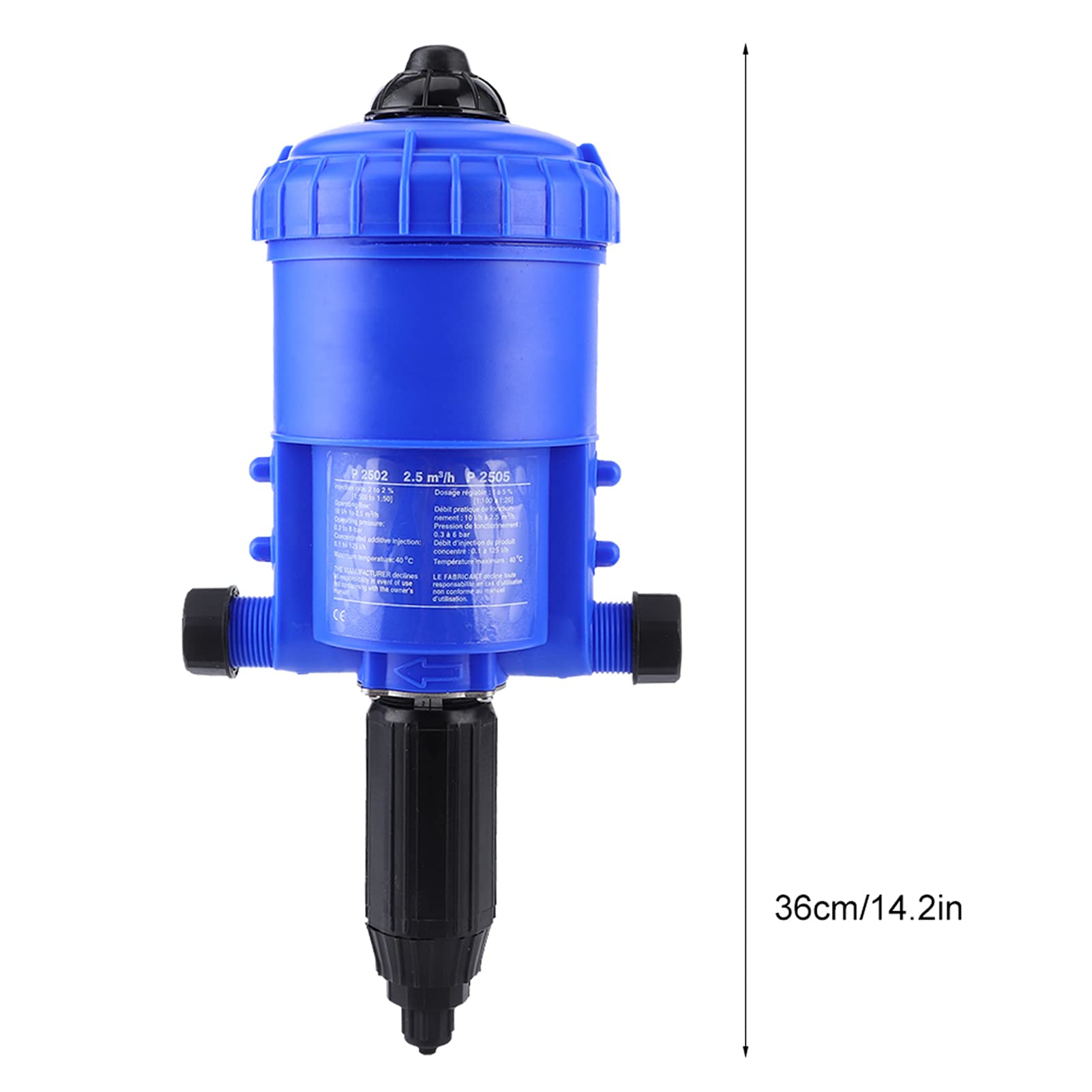 Automatic Drip Irrigation Fertilizer Injector Pump - 0.2% to 2% Adjustable Dosing for Gardening, Flowers & Livestock | Water-Powered Chemical Dispenser | Easy Installation | Perfect for Greenhouses, Farms & Hydroponics