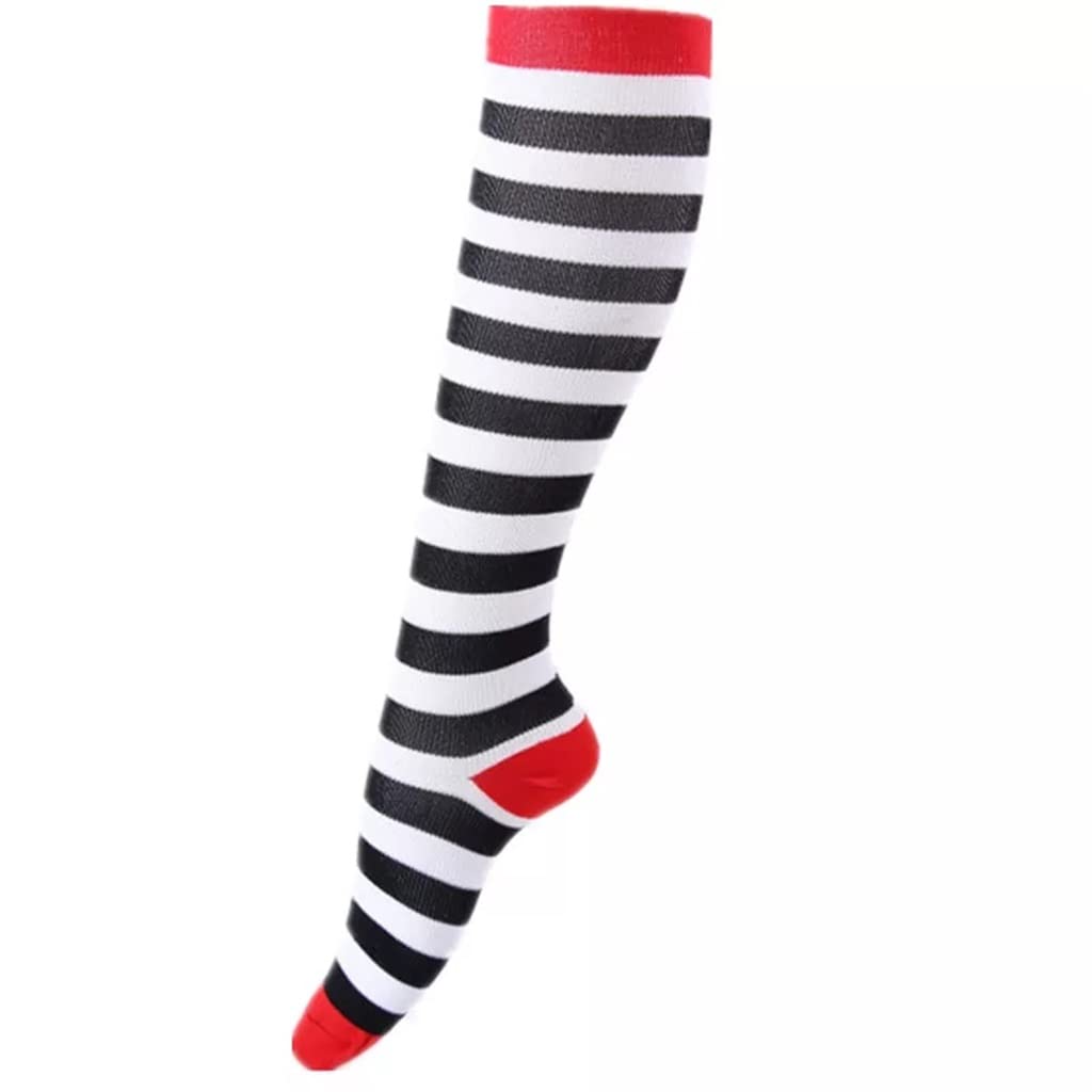 BFTGS Compression Socks for Men & Women - Varicose Veins Relief, 20-30 mmHg Graduated Support - Ideal for Golf, Cycling, Running & Outdoor Sports - Breathable Long Pressure Stockings (Color 1, Size L-XL) - Perfect for Travel, Work & Active Lifestyles