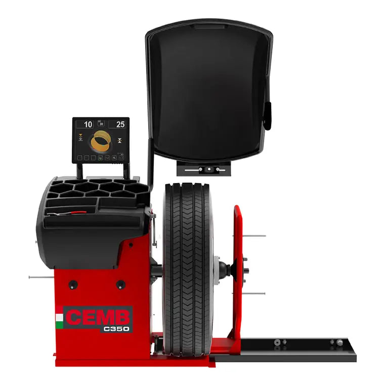 Cemb C350 Heavy Duty Truck Wheel Balancer - Professional Video Diagnostic Wheel Balancing Machine for Commercial Vehicles & Fleet Maintenance (Ideal for Truck Shops, Auto Repair Centers & Fleet Services)