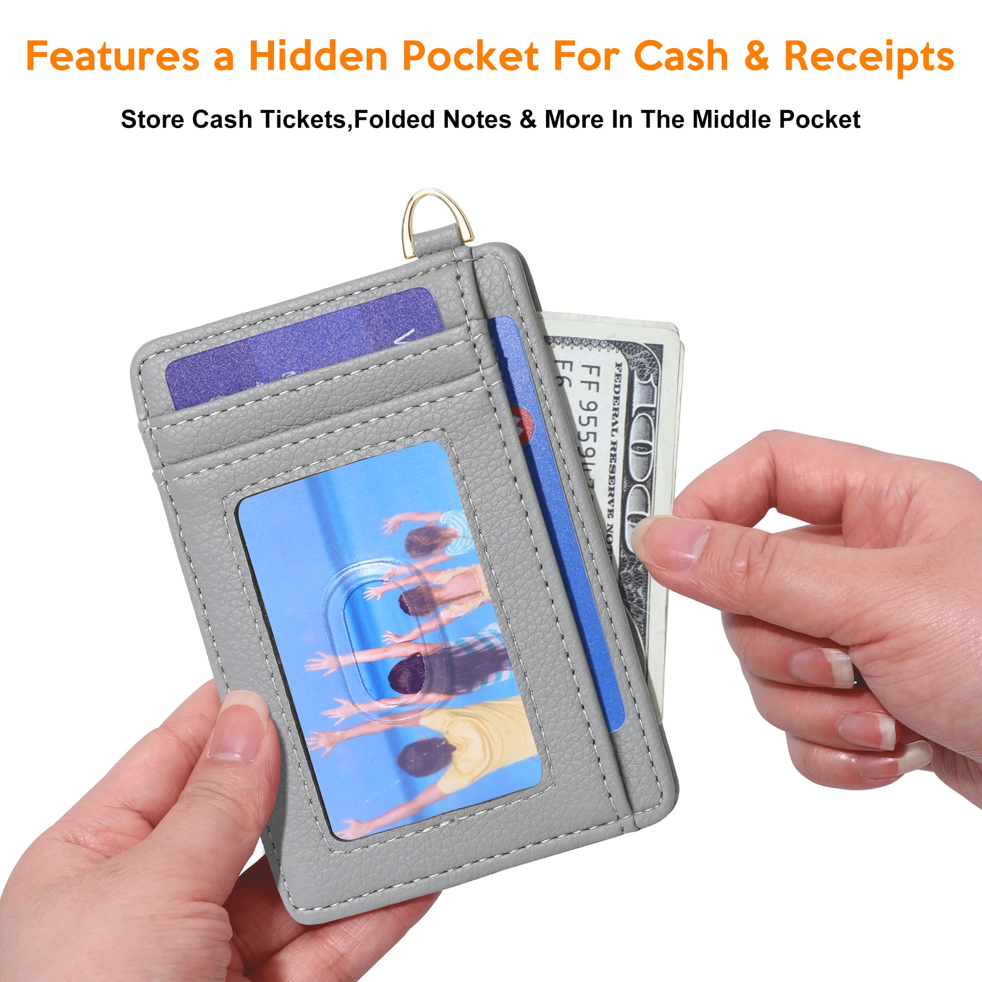 Slim RFID Blocking Credit Card Holder - Minimalist Front Pocket Wallet for Men & Women with ID Window | Compact Card Case for Travel, Business & Everyday Use