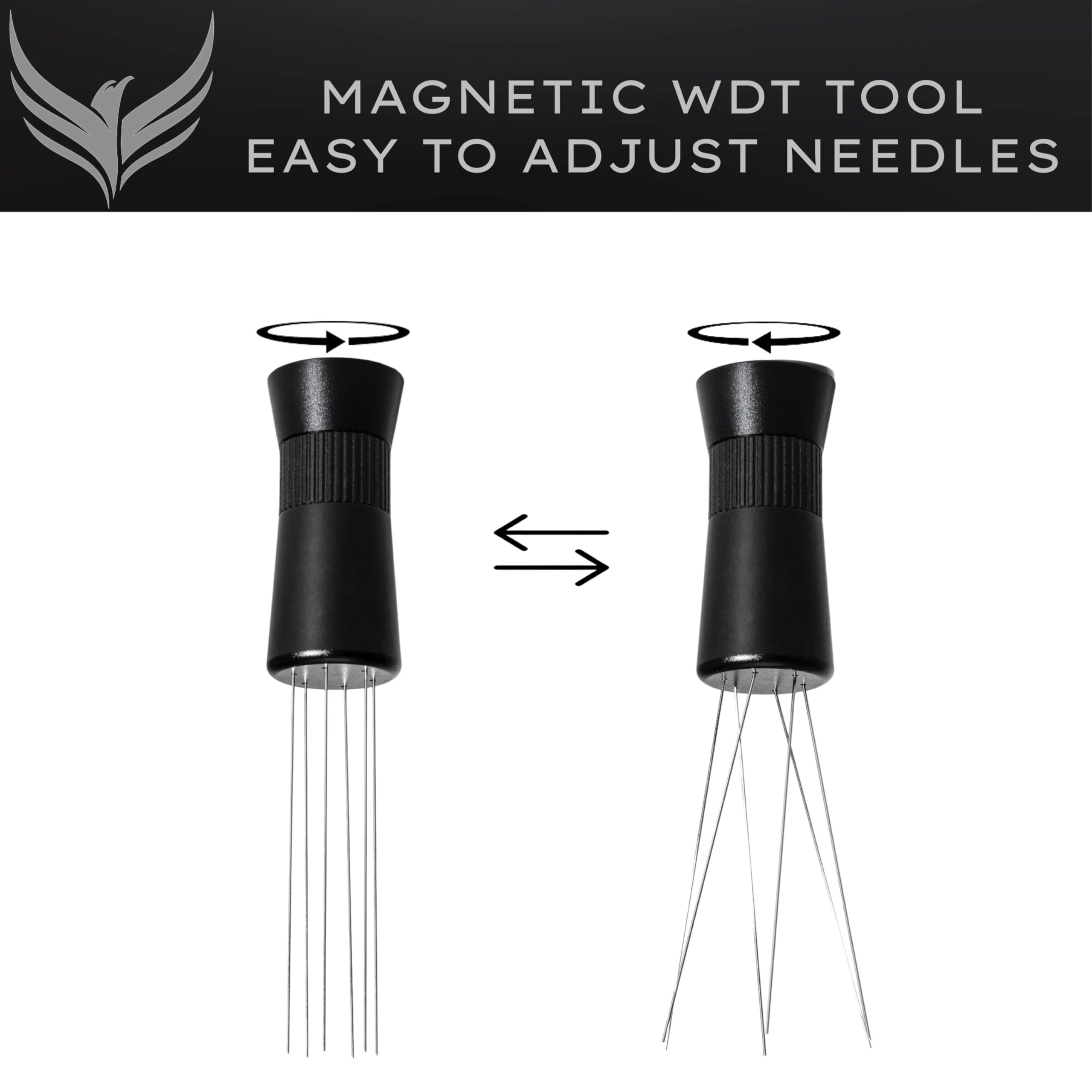 Premium WDT Tool for Espresso - Adjustable 0.25mm & 0.4mm Coffee Needle Distributor | Perfect Espresso Stirrer & Puck Prep Tool | Barista-Grade Accessory for Home & Professional Coffee Machines (Model A) | Ideal for Latte Art & Specialty Coffee Brewing