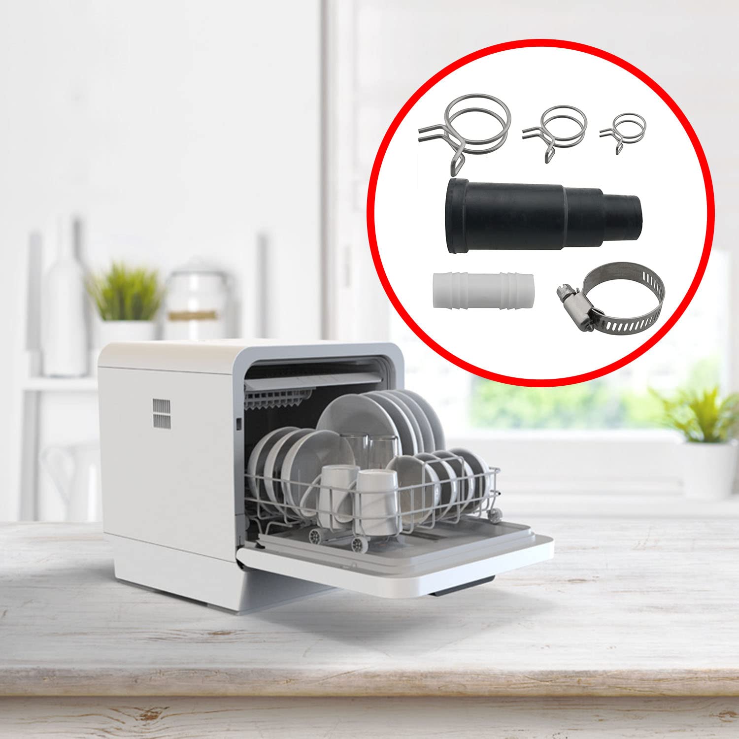 CHENJIN Dishwasher Connector Adapter - Fast & Easy Installation for Dishwasher Disposal - Perfect for Kitchen Plumbing & Appliance Hookups