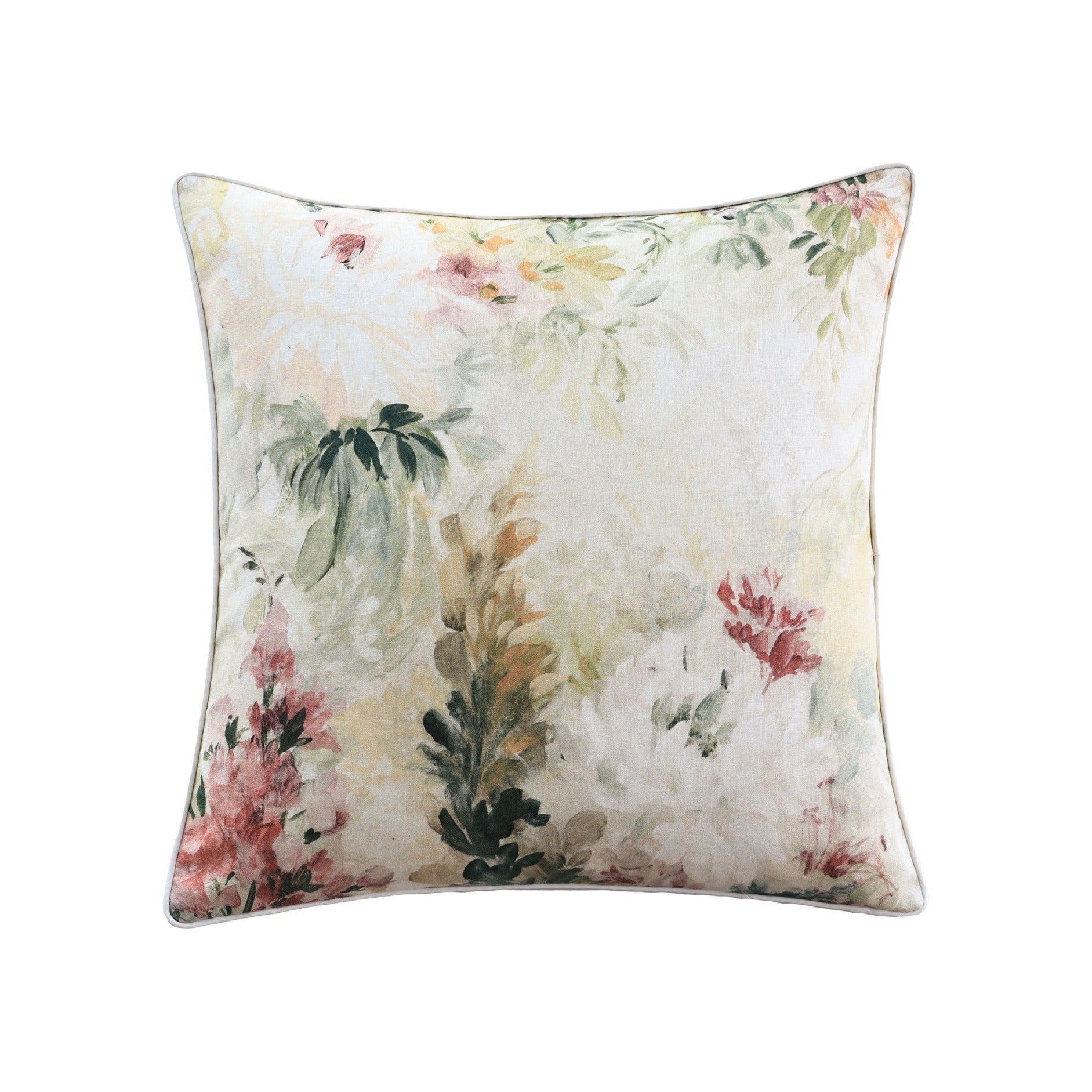 MM Linen Giverny 50x50cm Linen Cotton Blend Cushion Cover - Perfect for Sofa, Bed, and Home Decor