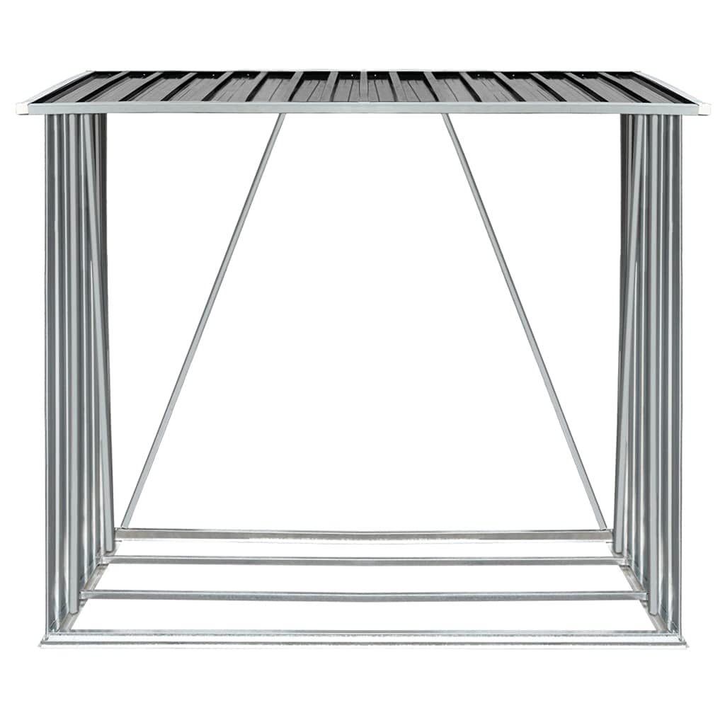 Galvanized Steel Firewood Storage Shed - 64.2