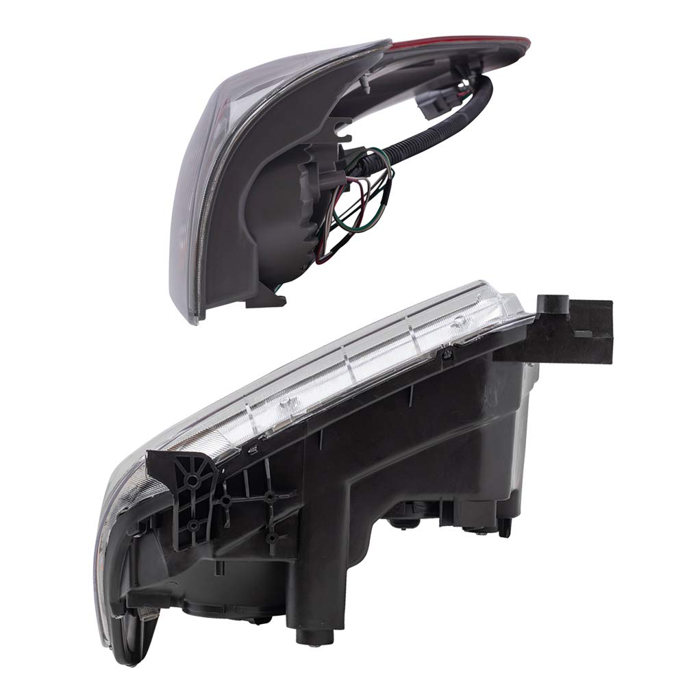 Brock Replacement Headlights and Tail Lights for 2007-2009 Toyota Tundra - Non-Adjustable LED Lights for Improved Night Driving Safety
