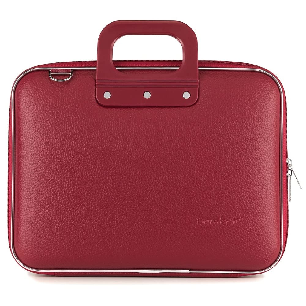 Luxury Red Leather Purse for Women - Burgundy Handbag with Gold Accents | Perfect for Work, Evening Events & Daily Use