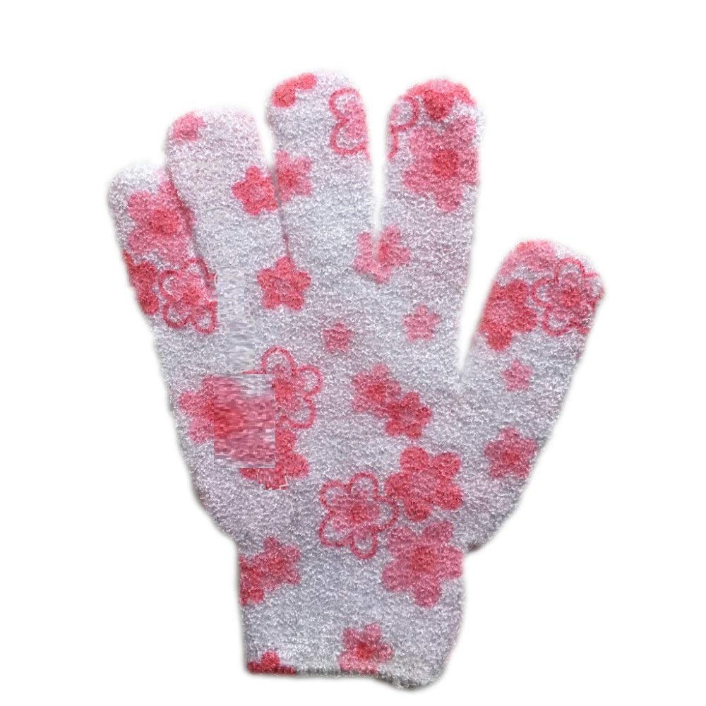 KAAS Exfoliating Bath Gloves for Spa & Shower - Soft Massage Body Scrubber, Dead Skin Remover - 1 Pair Multicolor - Perfect for Dry Brushing & Deep Cleansing