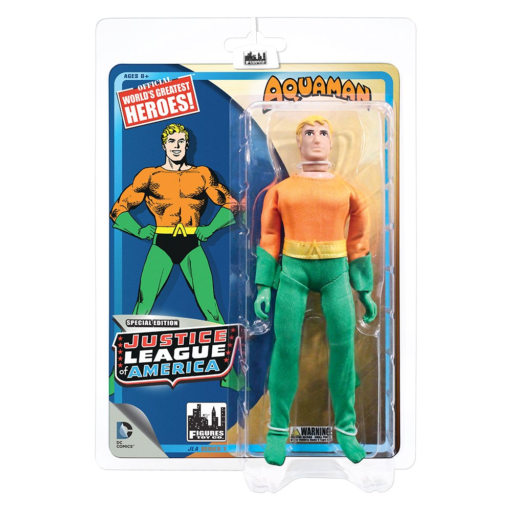 Justice League of America Special Edition 8 Inch Retro Action Figure - Aquaman Collectible Toy for DC Comics Fans | Perfect for Display, Gifts & Superhero Battles