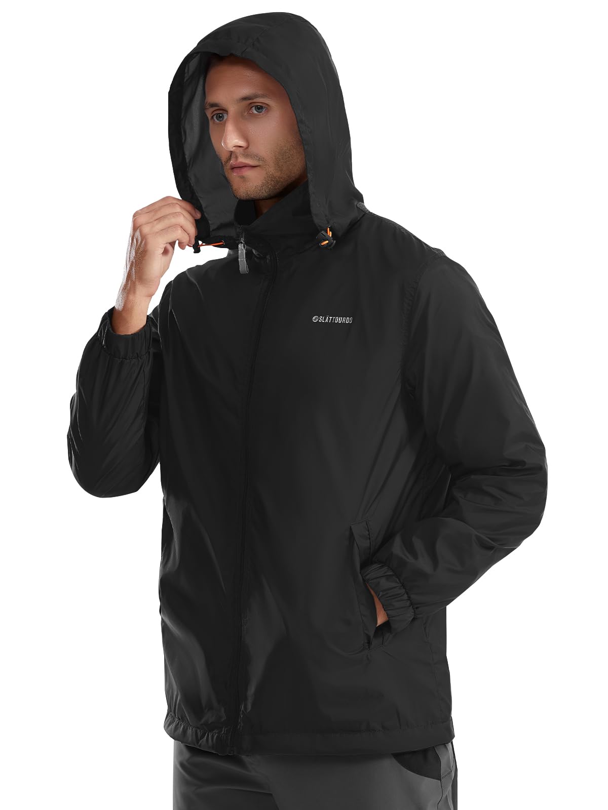 Men's Waterproof Jacket - Lightweight Windbreaker for Hiking & Travel