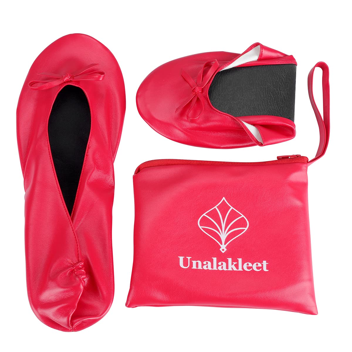 Unalakleet Foldable Ballet Flats - Roll Up Slipper Pouch for Women | Comfortable Wedding Shoes & Travel Slippers | Perfect for Brides, Travel, and Home Use