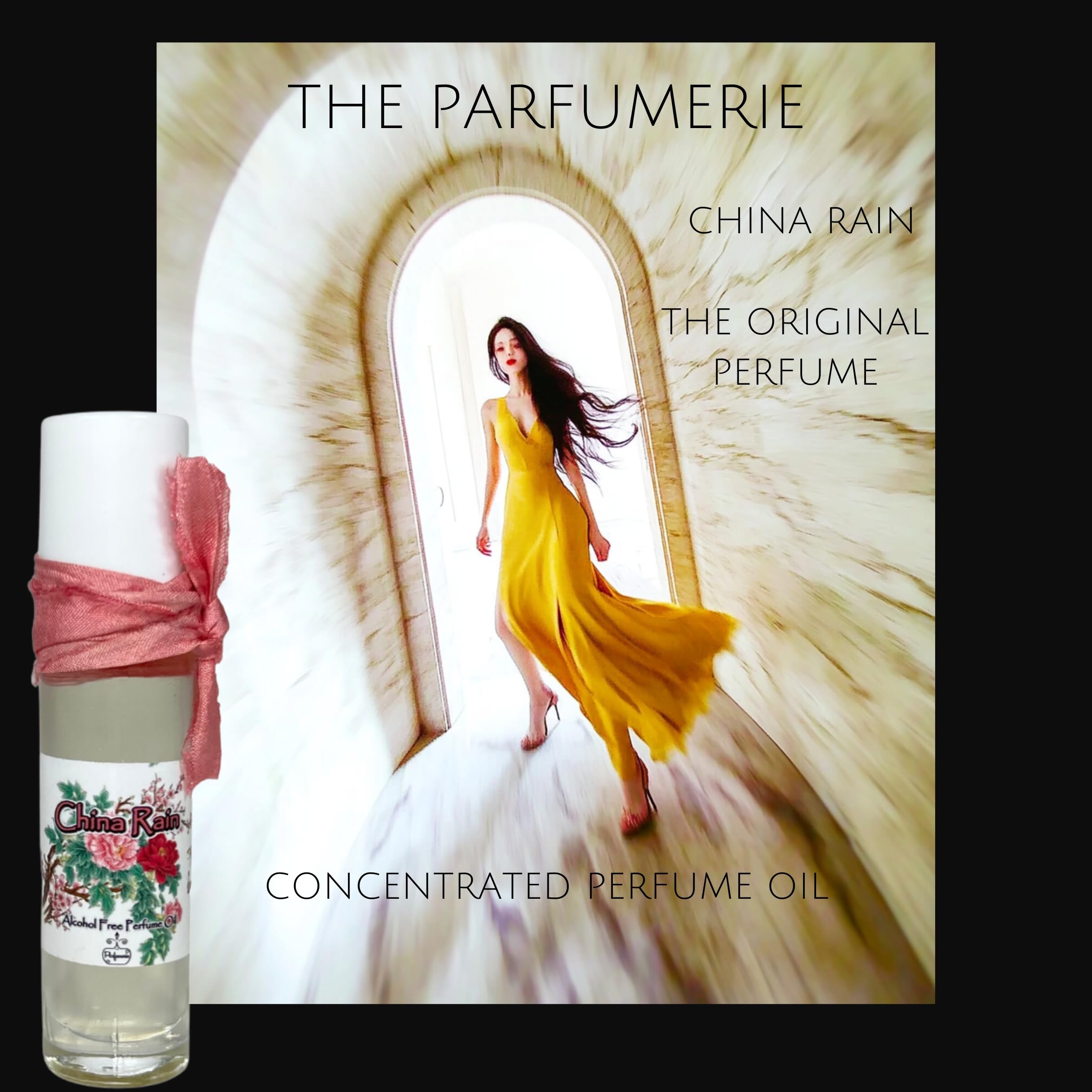 CHINA RAIN Original Perfume Oil - Long Lasting Vegan Fragrance, Phthalate & Alcohol Free, 10ml Roll On Bottle (Yellow) | Perfect for Daily Wear, Gifts & Aromatherapy