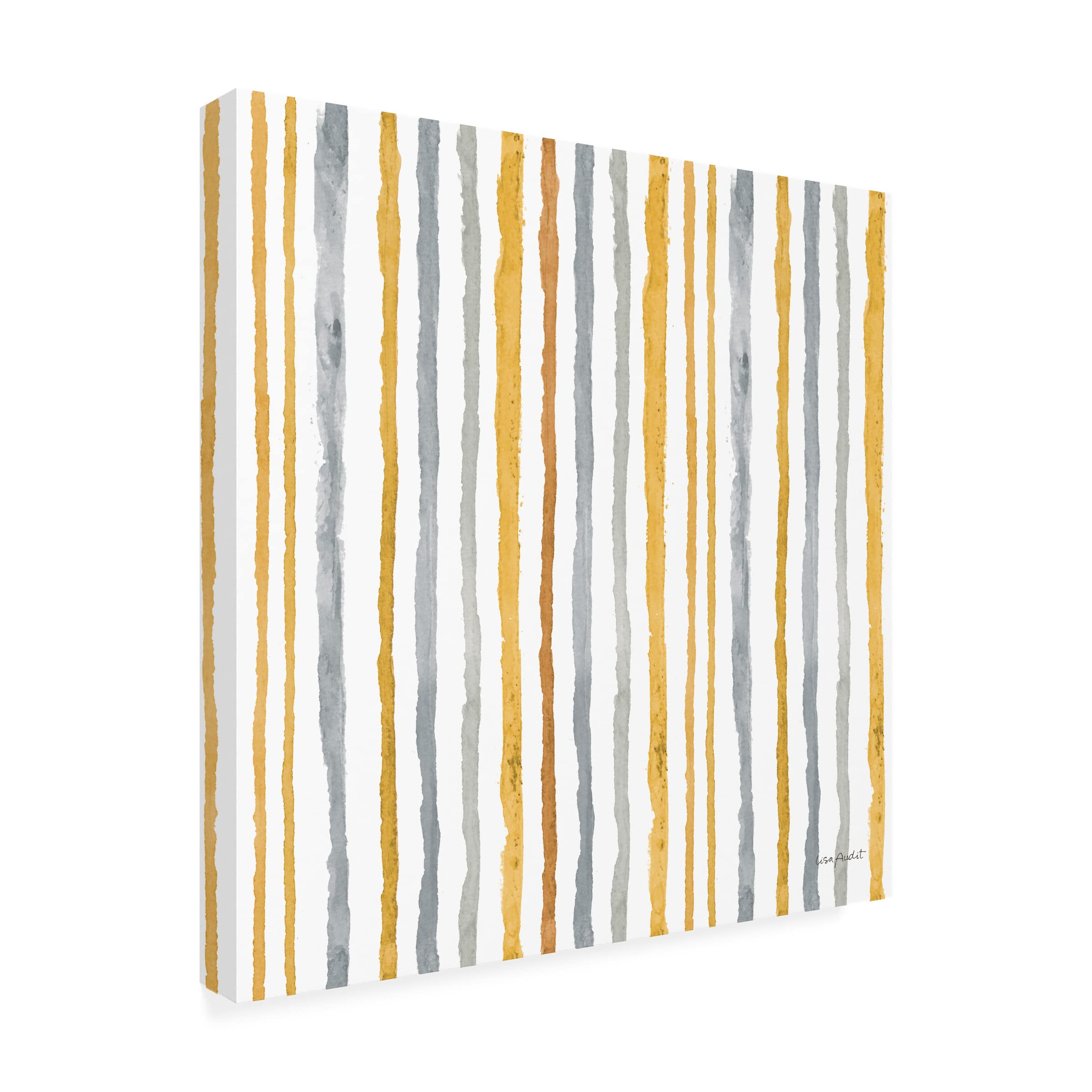 Lisa Audit 'Happy Yellow 26' Modern Abstract Canvas Wall Art - Vibrant Yellow Painting for Living Room, Bedroom & Office Decor