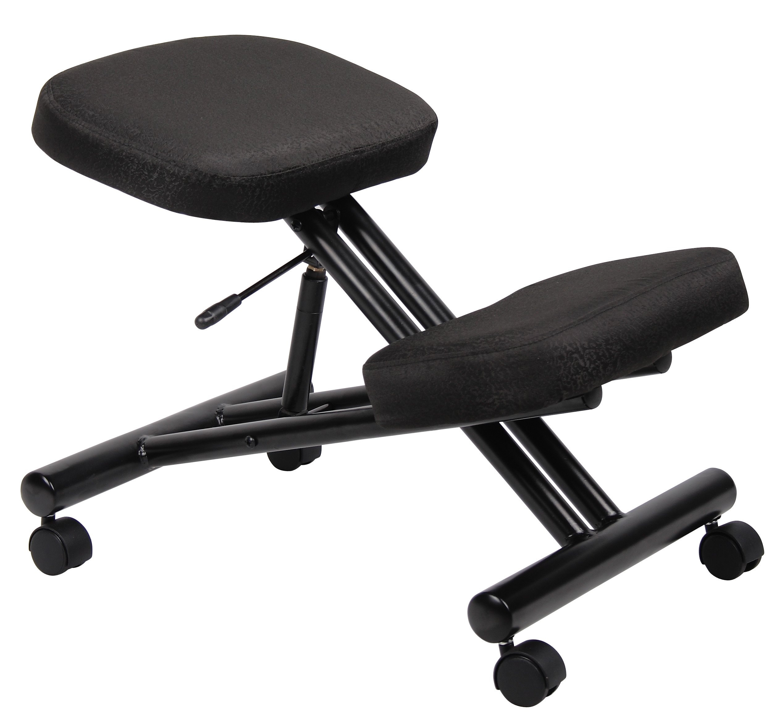 Ergonomic Kneeling Stool for Office & Home - Adjustable Posture Support Chair in Black by Boss Office Products - Perfect for Desk Work, Meditation & Back Pain Relief
