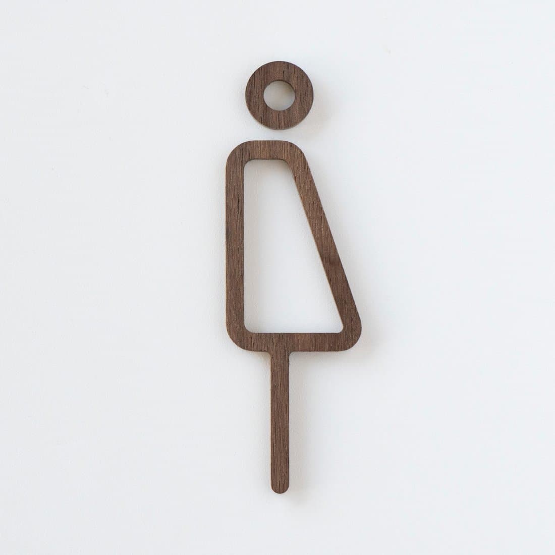 MOHEIM Unisex Restroom Sign - Solid Walnut Wood Bathroom Sign for Gender Neutral Toilets - Perfect for Home, Office, and Public Spaces