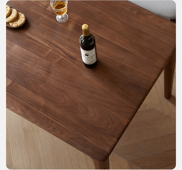 Premium Black Walnut Solid Wood Rectangular Dining Table - 72 Inch Rustic Farmhouse Style for Kitchen & Dining Room - Perfect for Family Gatherings & Dinner Parties