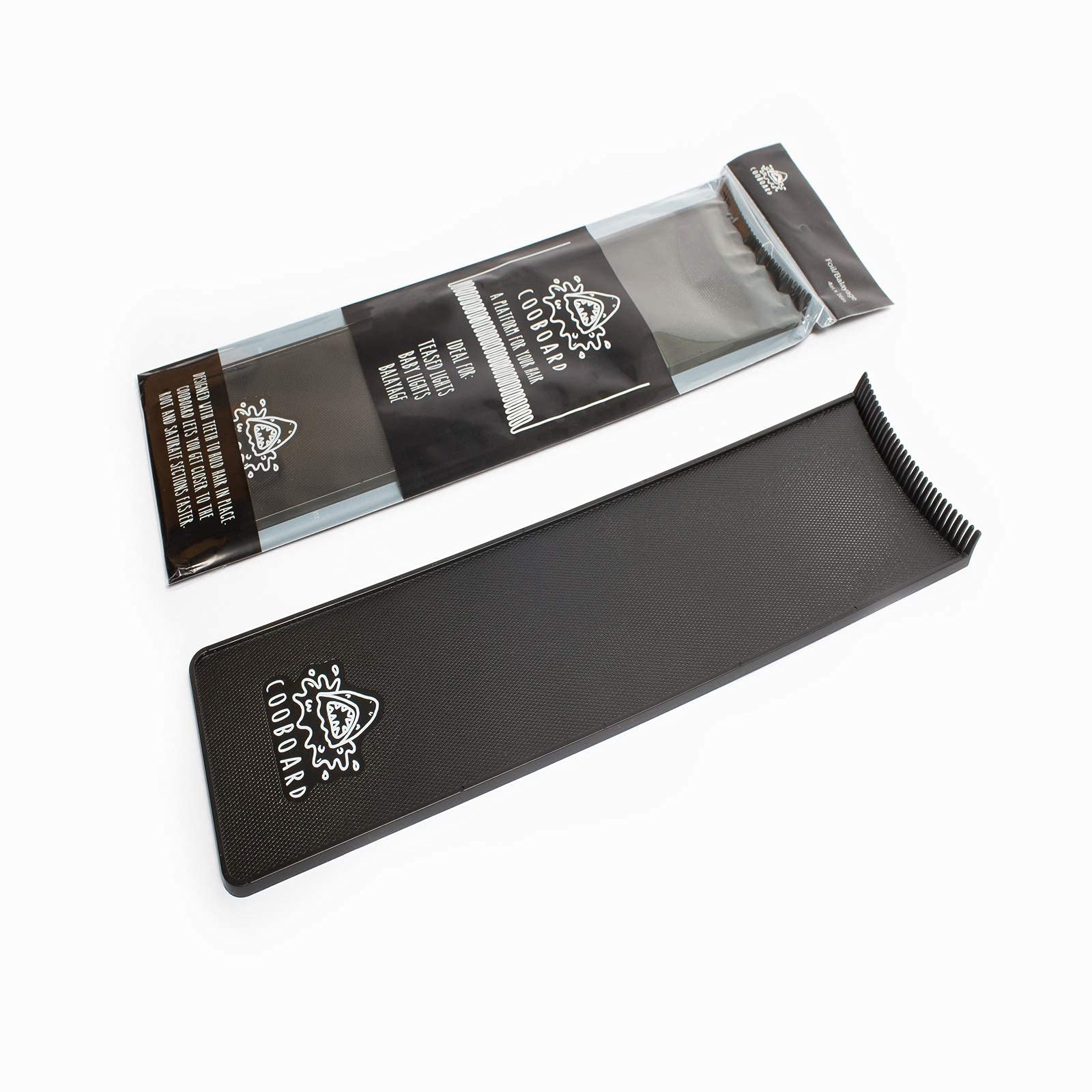 Authentic Cooboard Balayage Board with Teeth | Professional Hair Highlighting Paddle for Salon & Home Use | Easy to Clean, Durable & Lightweight (XXL Black) | Perfect for Balayage, Ombre & Foil Highlights