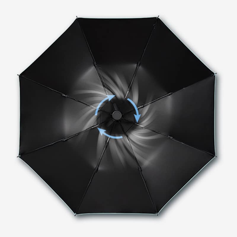 Portable Electric Cooling Fan UV Sun Protection Rainproof Umbrella - Perfect for Outdoor Activities, Beach, Camping & Travel