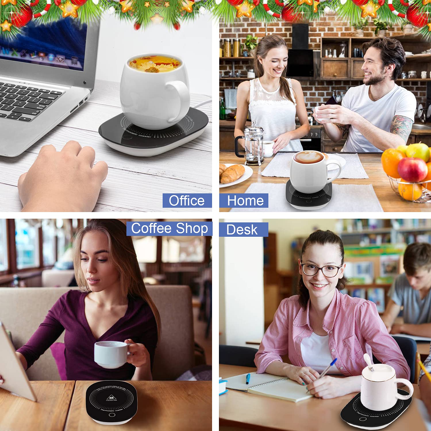 Auto Shut Off Coffee Mug Warmer for Desk - Perfect for Office & Home Use