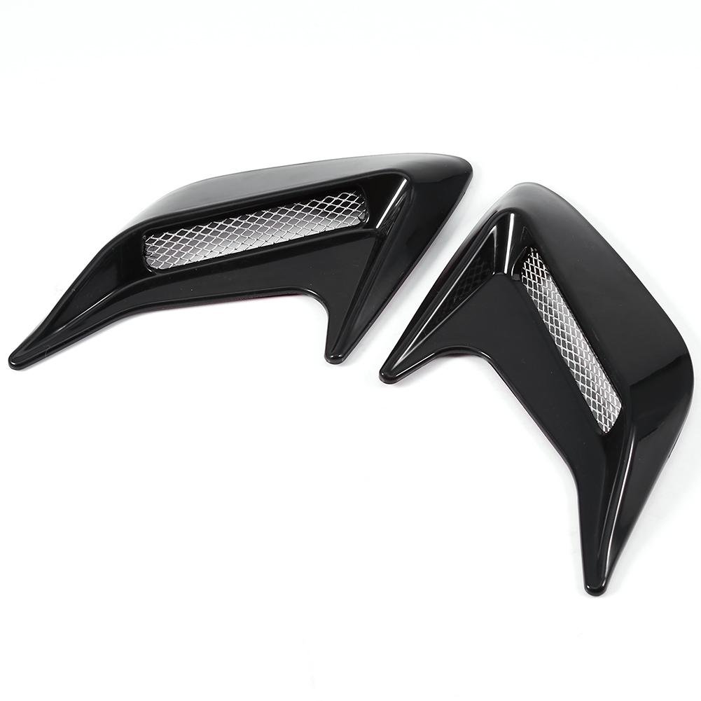 Universal 2x Car Air Vent Hood Scoops - Black Decorative Air Intake Vents with Strong 3M Double-Sided Adhesive Tape for DIY Automotive Customization | Perfect for Car Enthusiasts & Vehicle Styling Upgrades