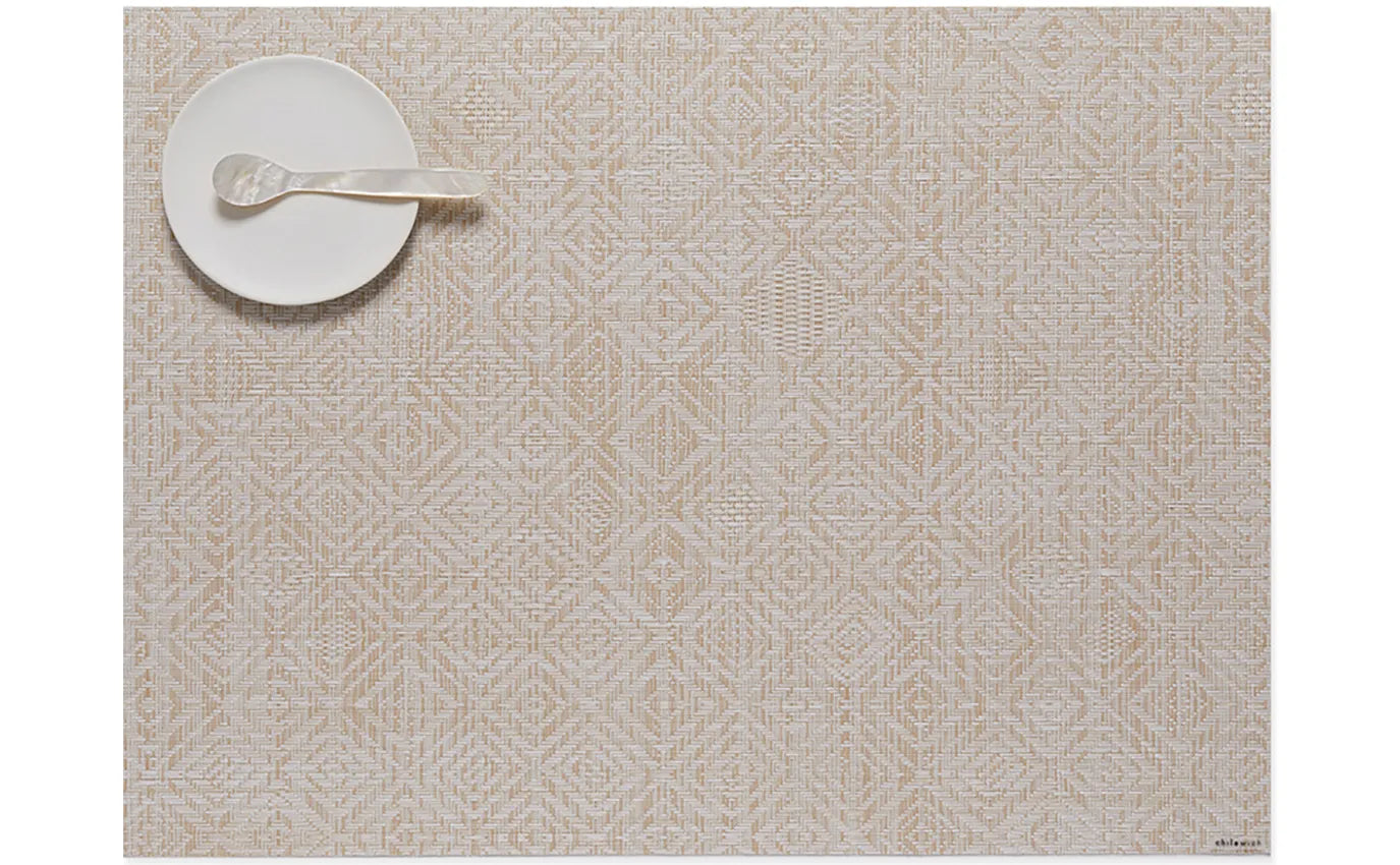 Premium Chilewich Table Mats - Non-Slip Mosaic & Almond Design - Waterproof & Durable Placemats for Dining Table, Kitchen, or Outdoor Use - Easy to Clean & Stylish Home Decor