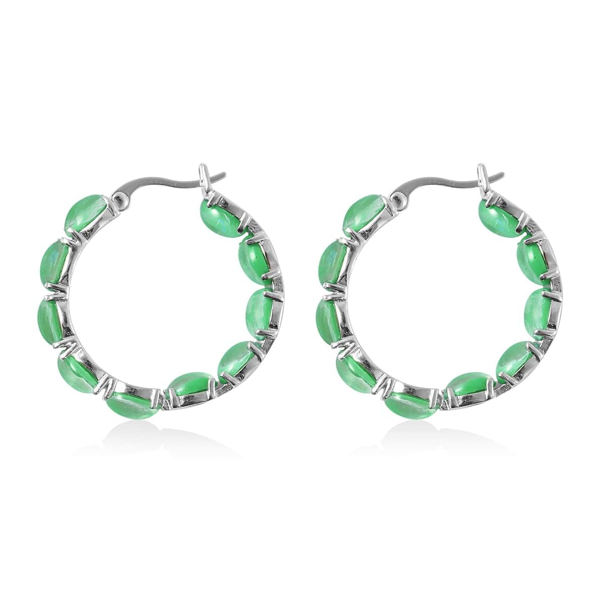 Elegant Resin Inside Out Hoop Earrings for Women - Crystal Stainless Steel Jewelry Set, Perfect Birthday Gifts for Her | Great for Parties, Weddings & Everyday Wear