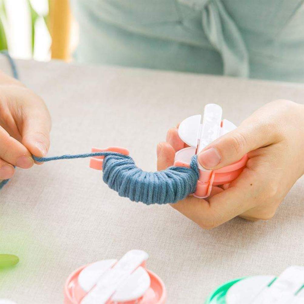 WIFUN 4-Piece Pom Pom Maker Set - 4 Sizes DIY Fluffy Pompom Making Tool Kit for Knitting, Crochet & Craft Projects - Perfect for Kids & Adults (Great for Home Decor, Gift Wrapping & Scrapbooking)