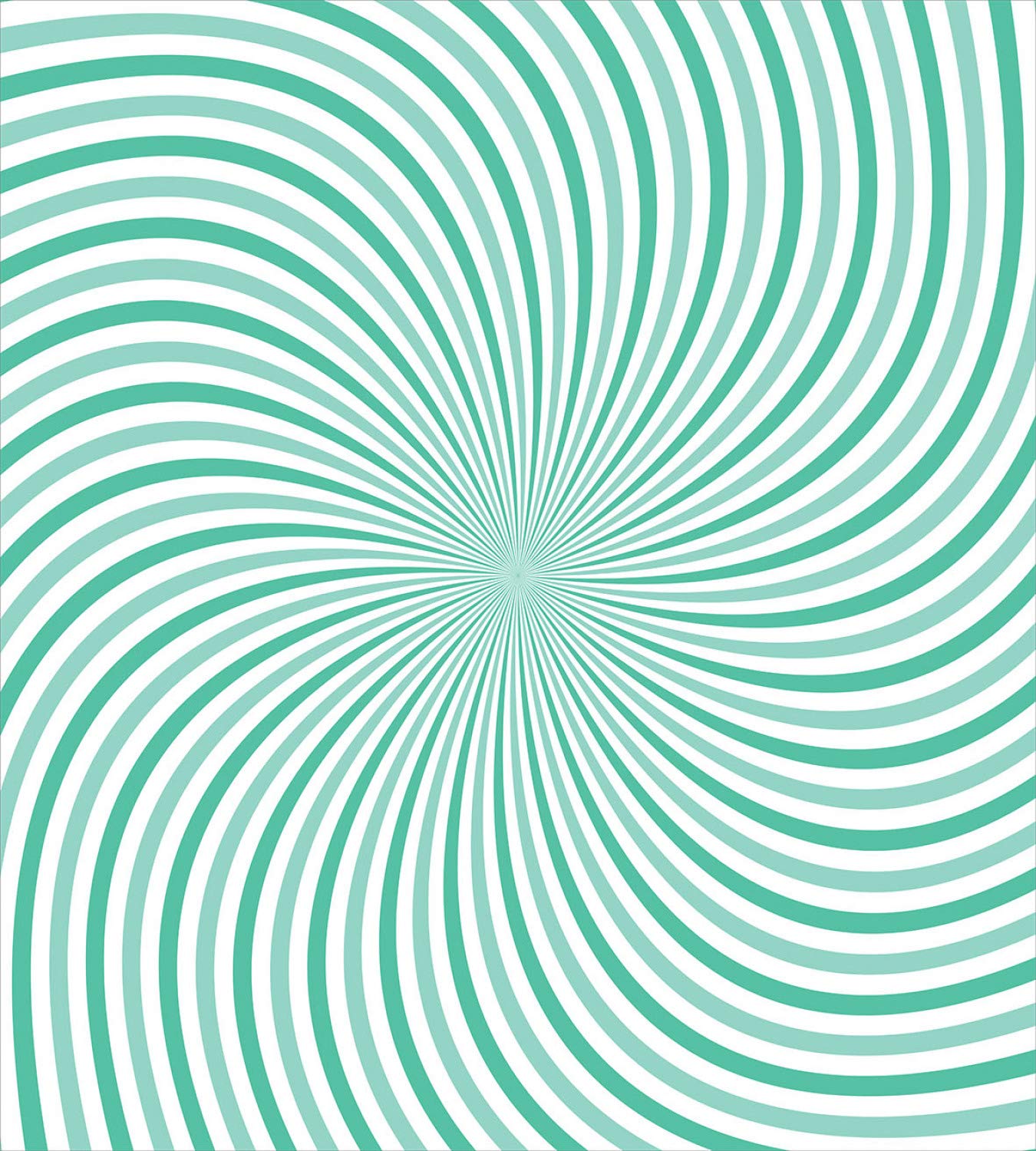 Ambesonne Striped Duvet Cover Set King Size - Modern Whirlpool Design with Monochromatic Stripes, 3-Piece Bedding Set Includes 2 Pillow Shams in Mint Green & Seafoam - Perfect for Contemporary Bedrooms, Guest Rooms & Coastal-Themed Decor