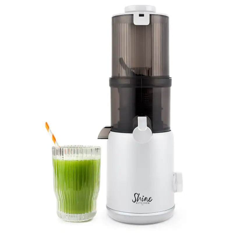Tribest Shine Vertical Juicer - High Speed Cold Press Juicer for Fruits & Vegetables - Perfect for Healthy Juicing at Home, Gym, or Office