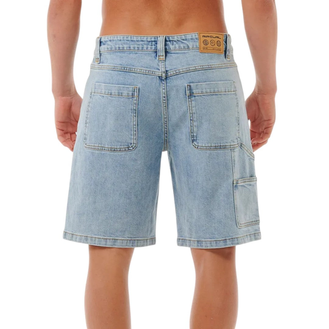 Rip Curl Dosed Denim Walkshorts for Men - Comfortable Stretch Denim Shorts for Surfing, Beach & Casual Wear | Perfect for Summer Outdoors & Water Activities