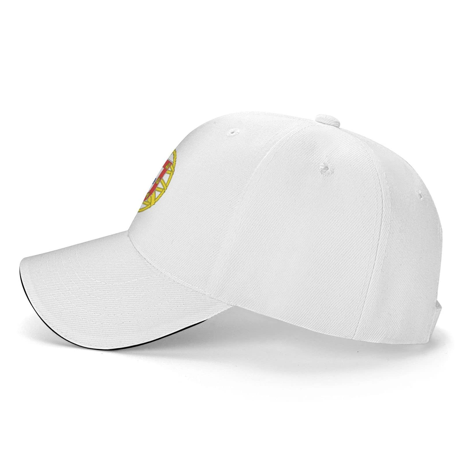 Portugal Coat of Arms Baseball Cap for Men & Women - Classic Duck Bill Sandwich Hat in Plain Black | Perfect for Soccer Games, Travel & Casual Outfits