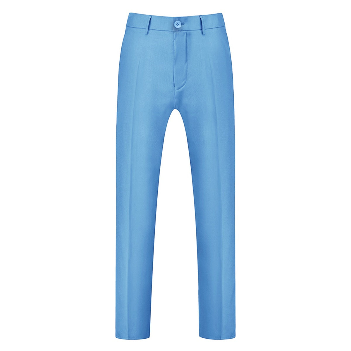 3 Piece Slim Fit Solid Color Sky Blue Men's Formal Suit Set - Perfect for Weddings, Business Meetings & Special Occasions