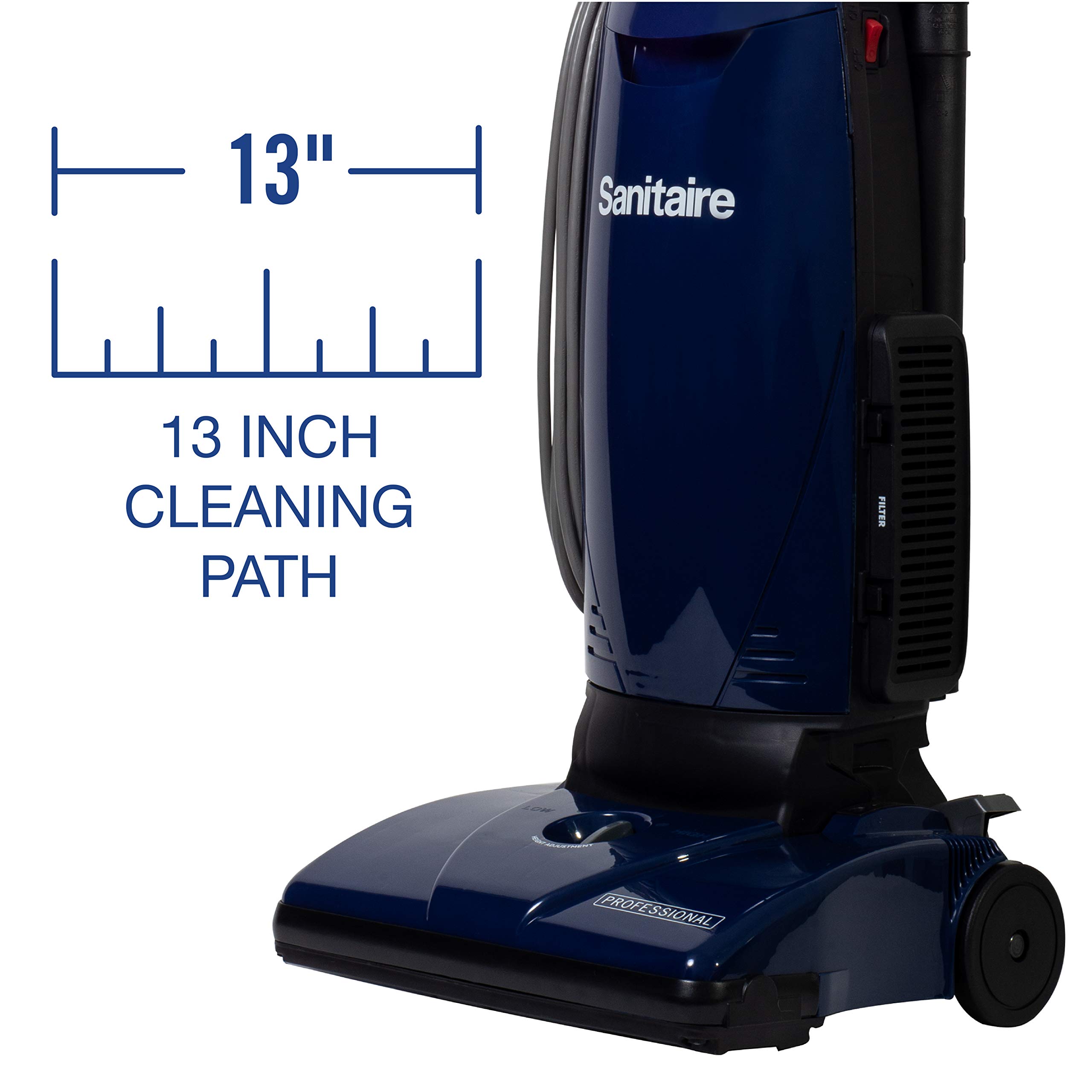 Sanitaire SL4110A Professional Bagged Upright Vacuum Cleaner with On-Board Tools & Bissell Style 7 Vacuum Bags (32120) - White | Powerful Cleaning for Carpets & Hard Floors | Ideal for Homes, Offices & Commercial Spaces